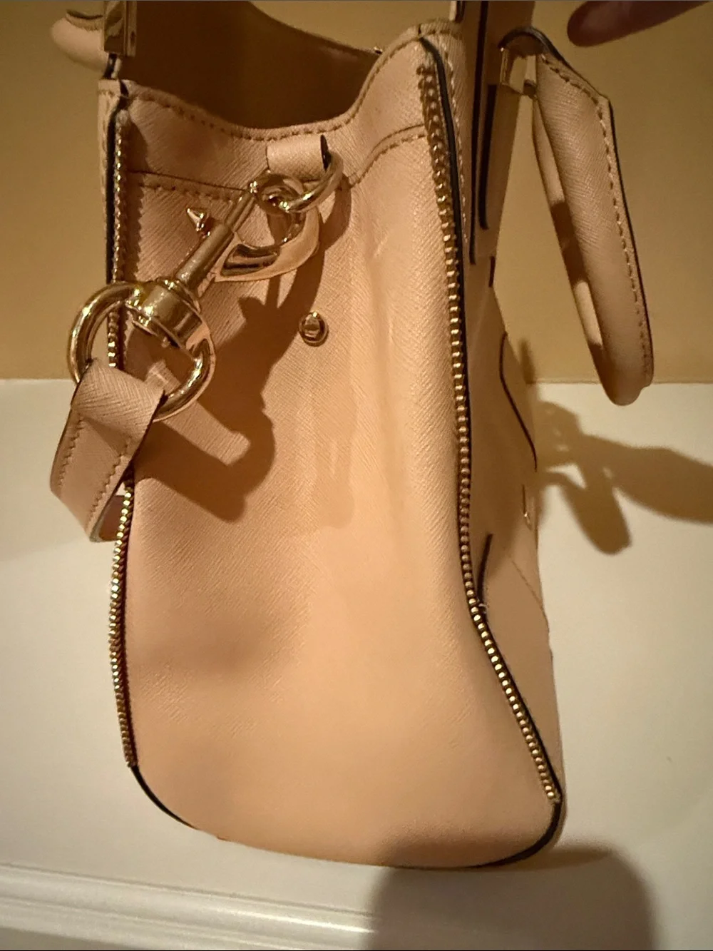 Women’s Rebecca Minkoff Structured Satchel Handbag in Blush Pink